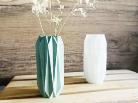 Molde silicona florero origami 